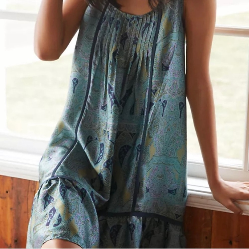 Anthropologie Sky Moonrise Ruffled Dress Medium NWT